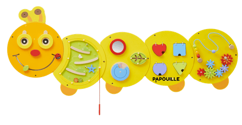 Motricité - Structure et panneaux D'activités - Chenille murale d'activités - 18 mois +