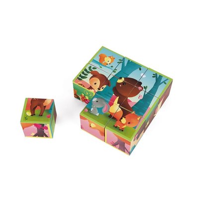 Jeux - Jeux Éducatifs et Puzzle - Kubkid - animaux de la forêt - 9 cubes