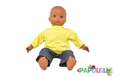 Jouets - Poupons, Peluches et Accessoires - Poupon corps mou sans cheveux africain 40cm