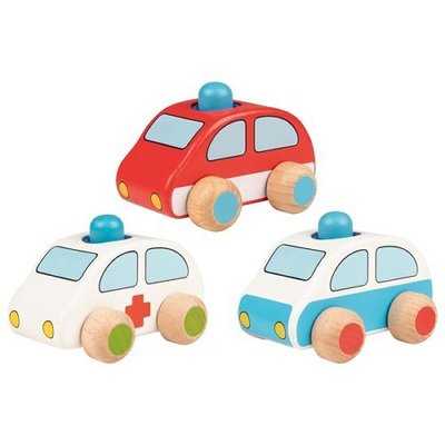 Jouets - Garages, Voitures et Circuits pour Enfant - De // lot de 3 voitures métiers bois