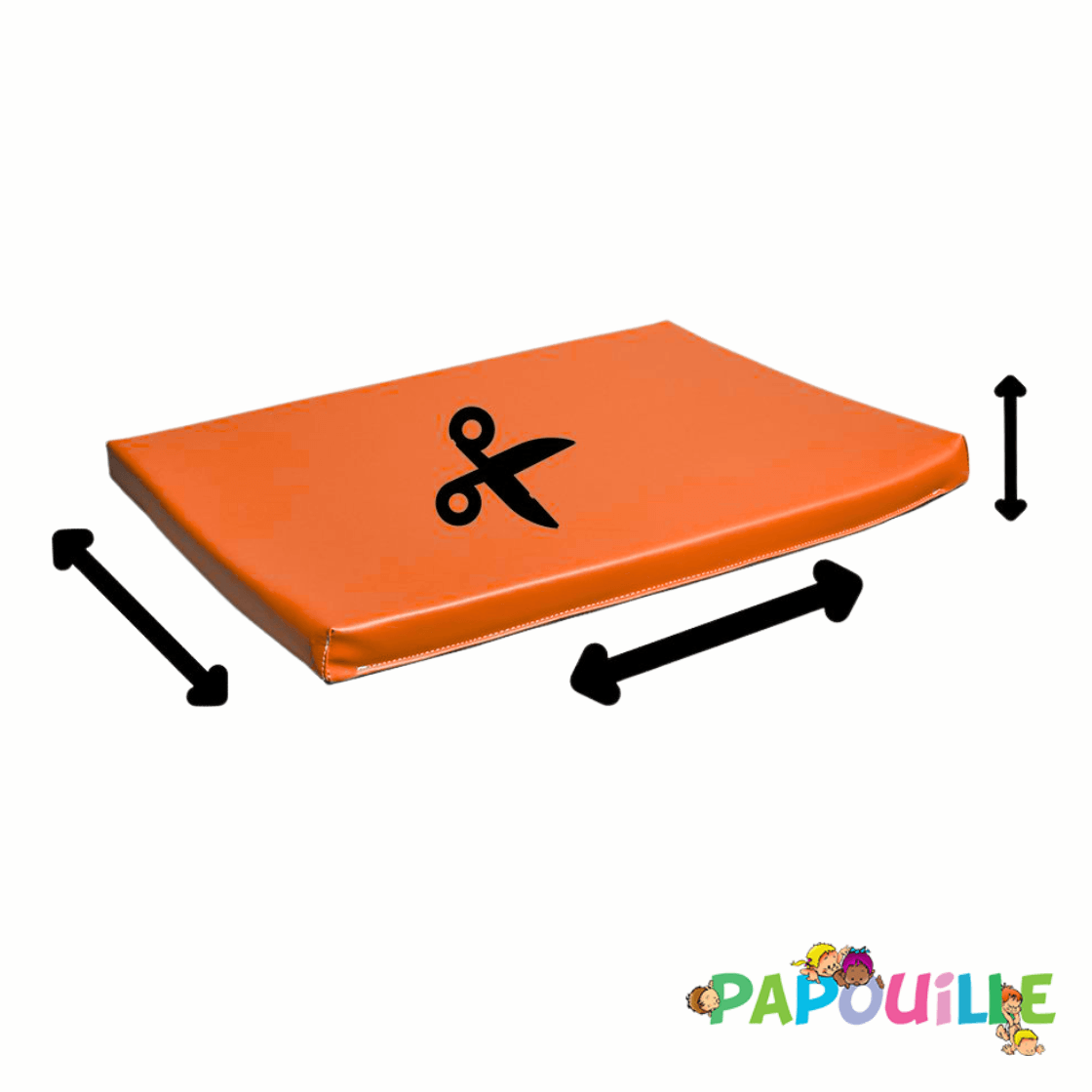 Matelas plat ep 4cm sur mesure orange