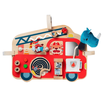 Jouets - Jouets Multi-Activités - Panneau d'activités bois le camion de pompier