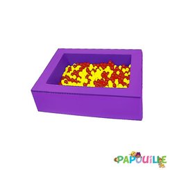 Motricité - Piscine à balles - Piscine à balles en mousse revêtement pvc 140 x 140 cm fuchsia