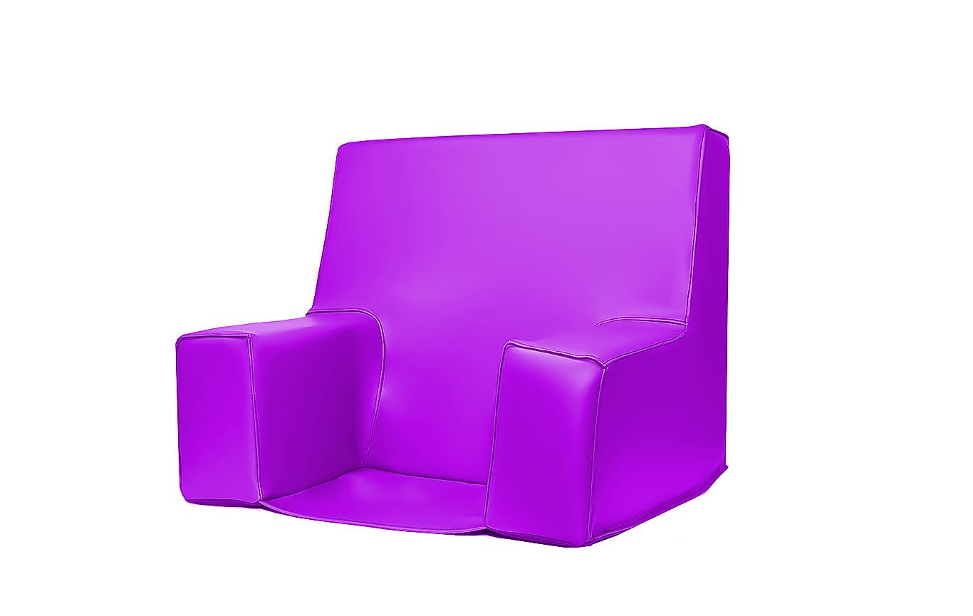 Fauteuil enfant en mousse pvc h.40 fuchsia