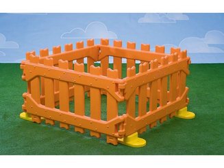 Mobilier - Barrière de séparation & Cloison crèche - Barrière modulaire 4 panneaux - Orange