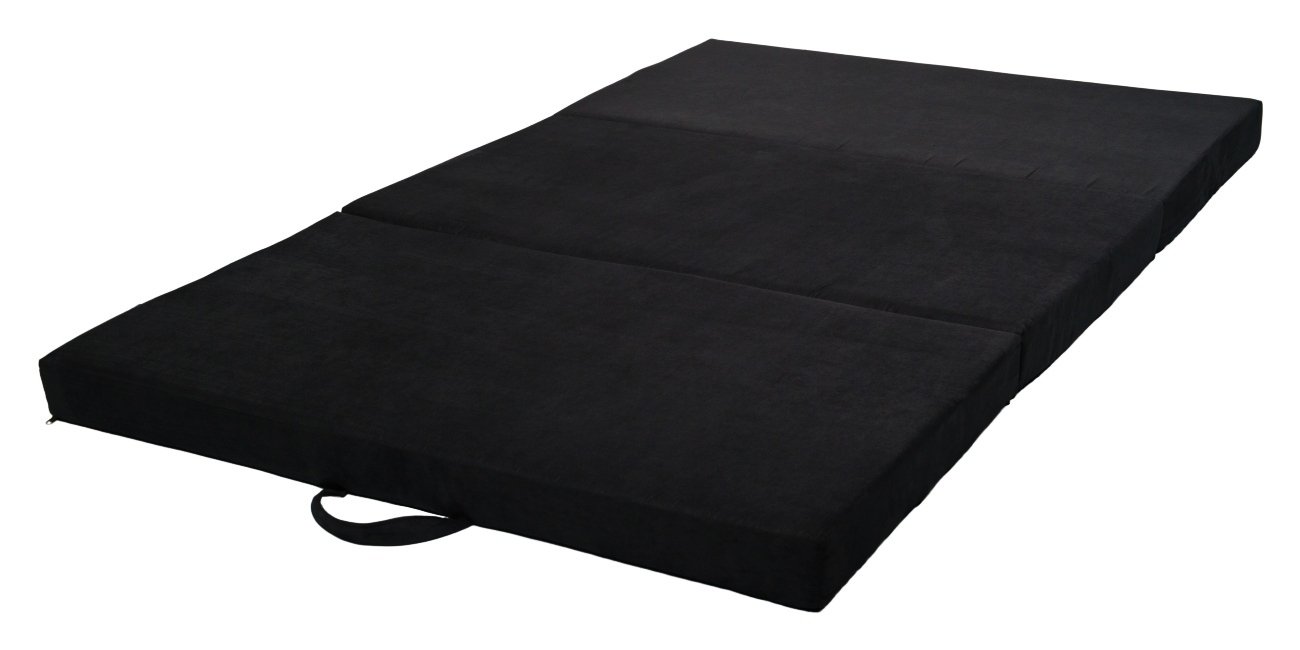 Tapis pliant en tissus multi-usage 120 x 200 x 10 cm noir