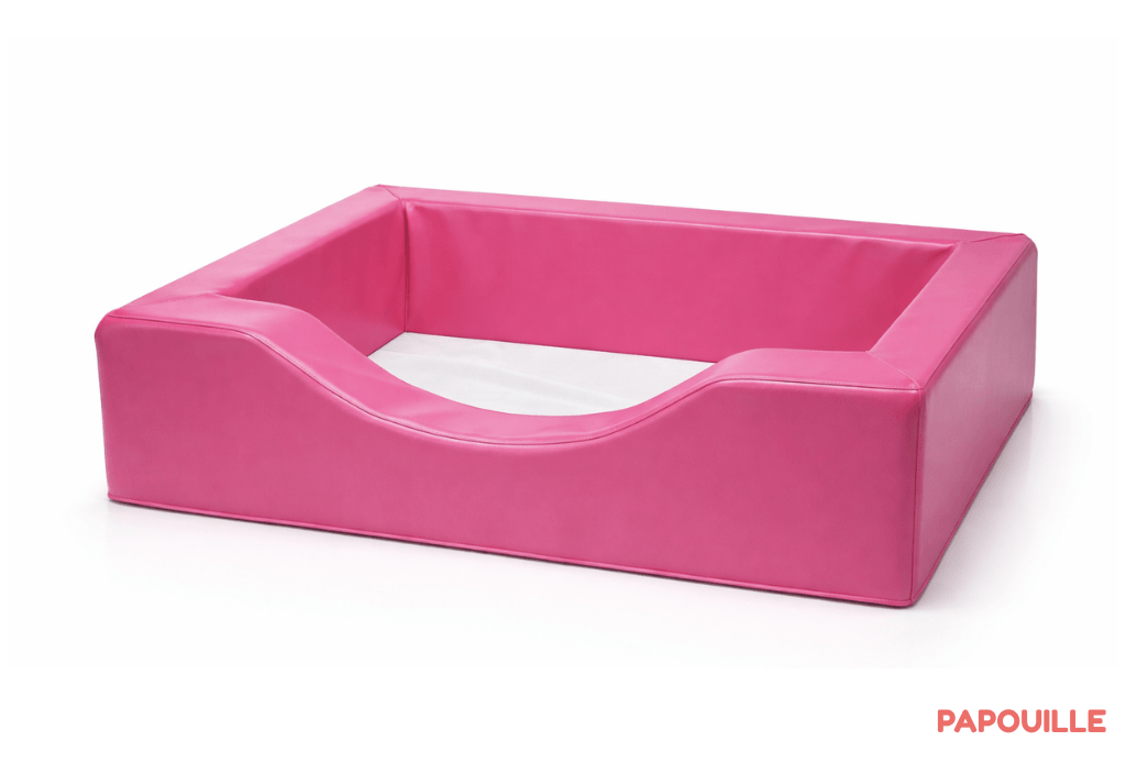Couchette empilable en mousse pvc pour matelas 50x100cm fuschia