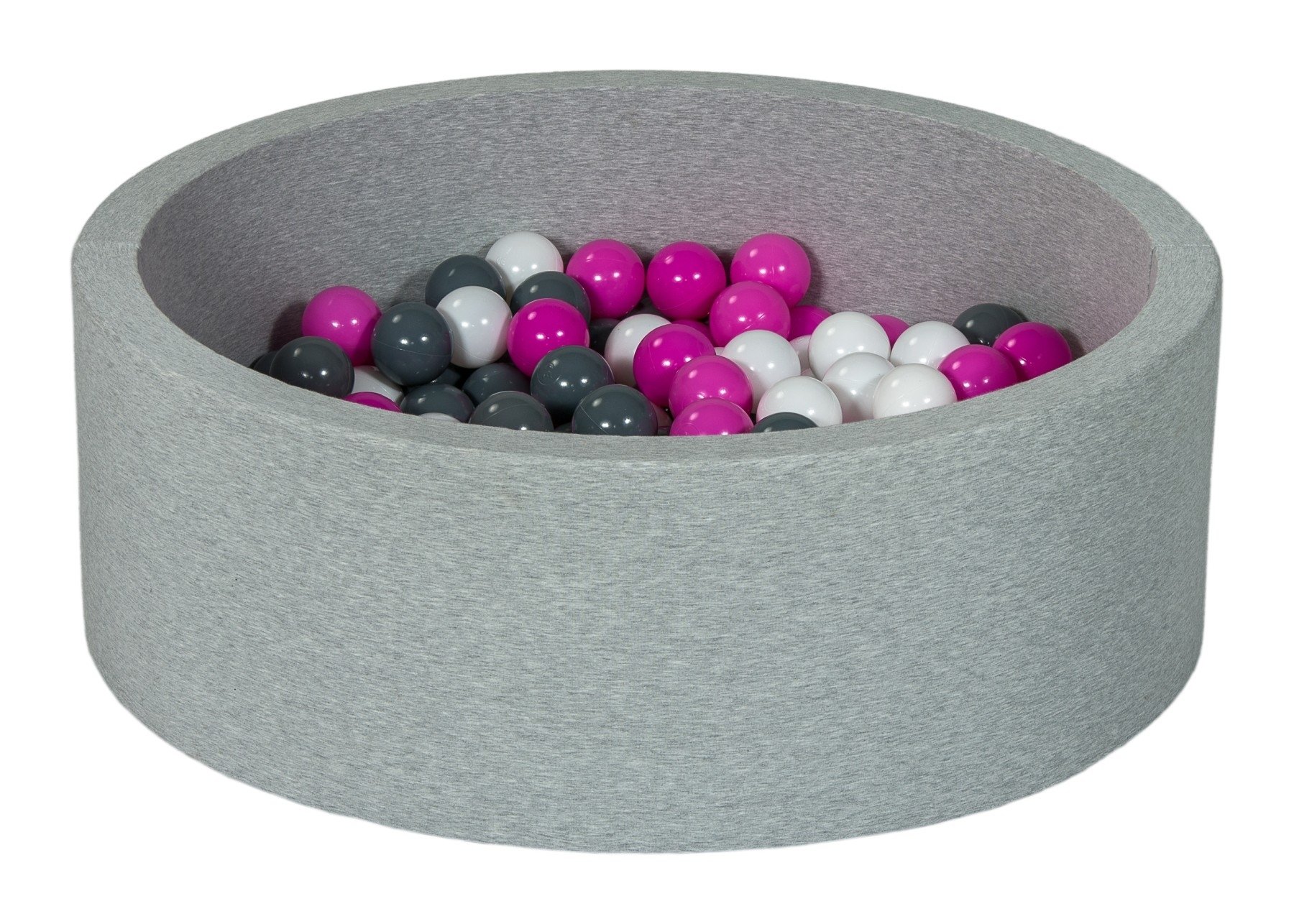 Piscine à balles pour bébé avec 200 balles 90x30cm grise balle violet