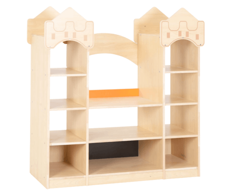 Mobilier - Meuble de rangement scolaire - Etagère en château fort 