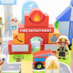 Jouets - Jeux de Construction - blocs à empiler 100 pièces + Puzzle la ville