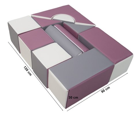 Motricité - Parcours de Motricité Maternelle - Set de 11 blocs en mousse pour structure de motricité complète violet