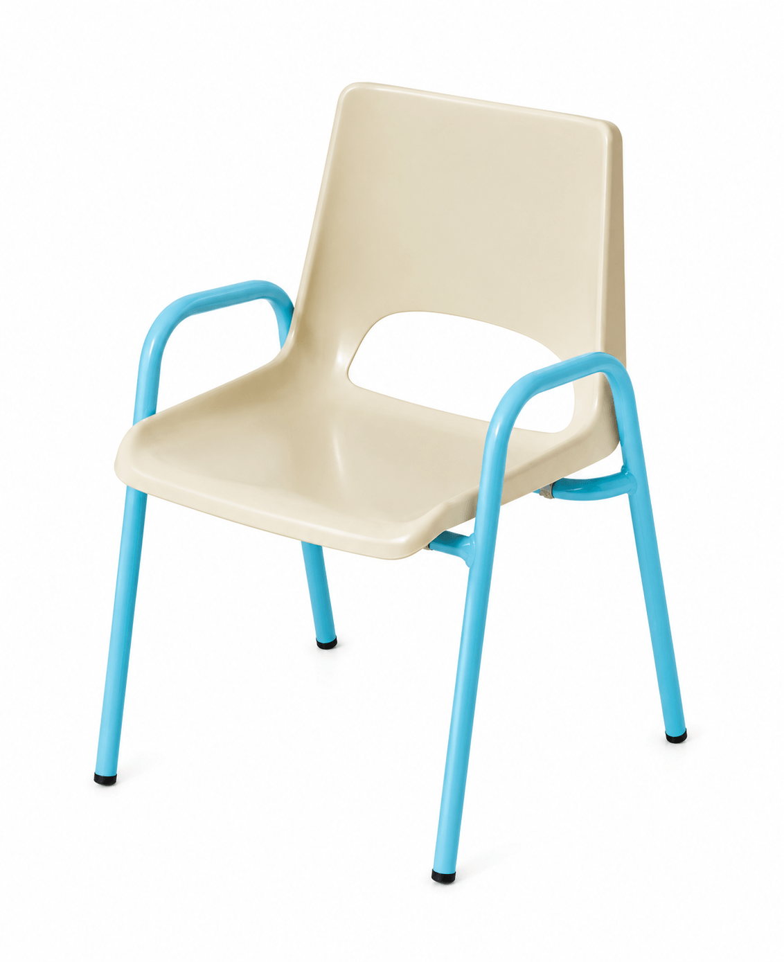 Chaise de maternelle avec accoudoirs H38 cm - T4 - Ciel