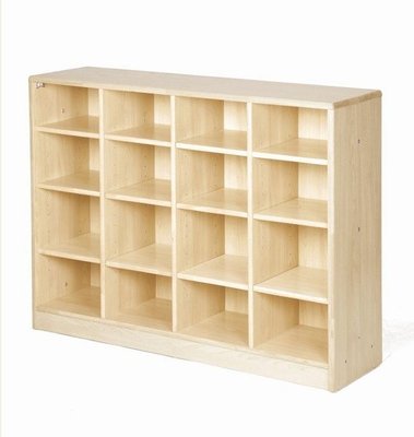 Mobilier - Meuble de rangement scolaire - Étagère à 16 compartiments avec panneau arrière