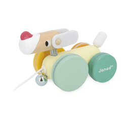 Jouets - Jouets à Pousser, à Tirer - Chien à tirer en bois - Janod