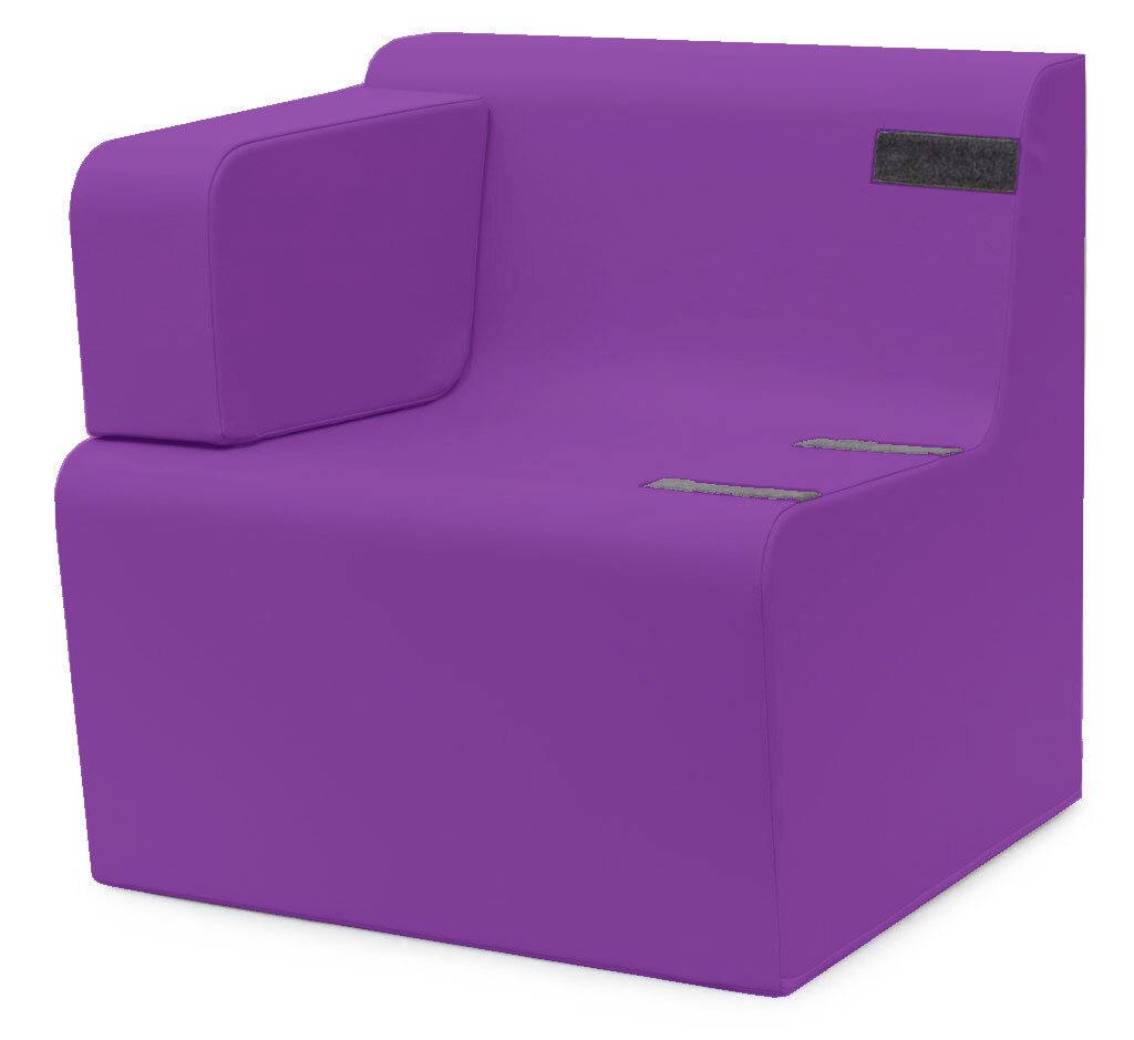 Fauteuil individuel allaitement 1 accoudoir violet