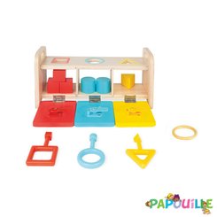 Jouets - Jouets à Empiler ou à Encastrer - Boite à clefs, apprentissage formes et couleurs
