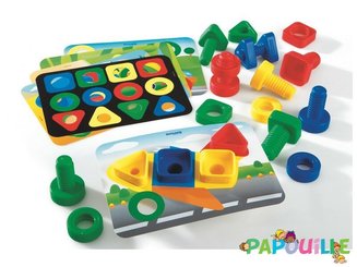 Jouets - Jeux de Construction - Jeu didactique nuts and bolts cartes à visser