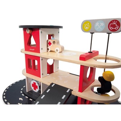 Jouets - Garages, Voitures et Circuits pour Enfant - Caserne de pompier enfant - bois