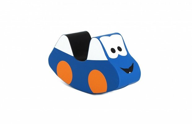 Motricité - Module de Motricité Enfant - Rocky la voiture à bascule en mousse bleu