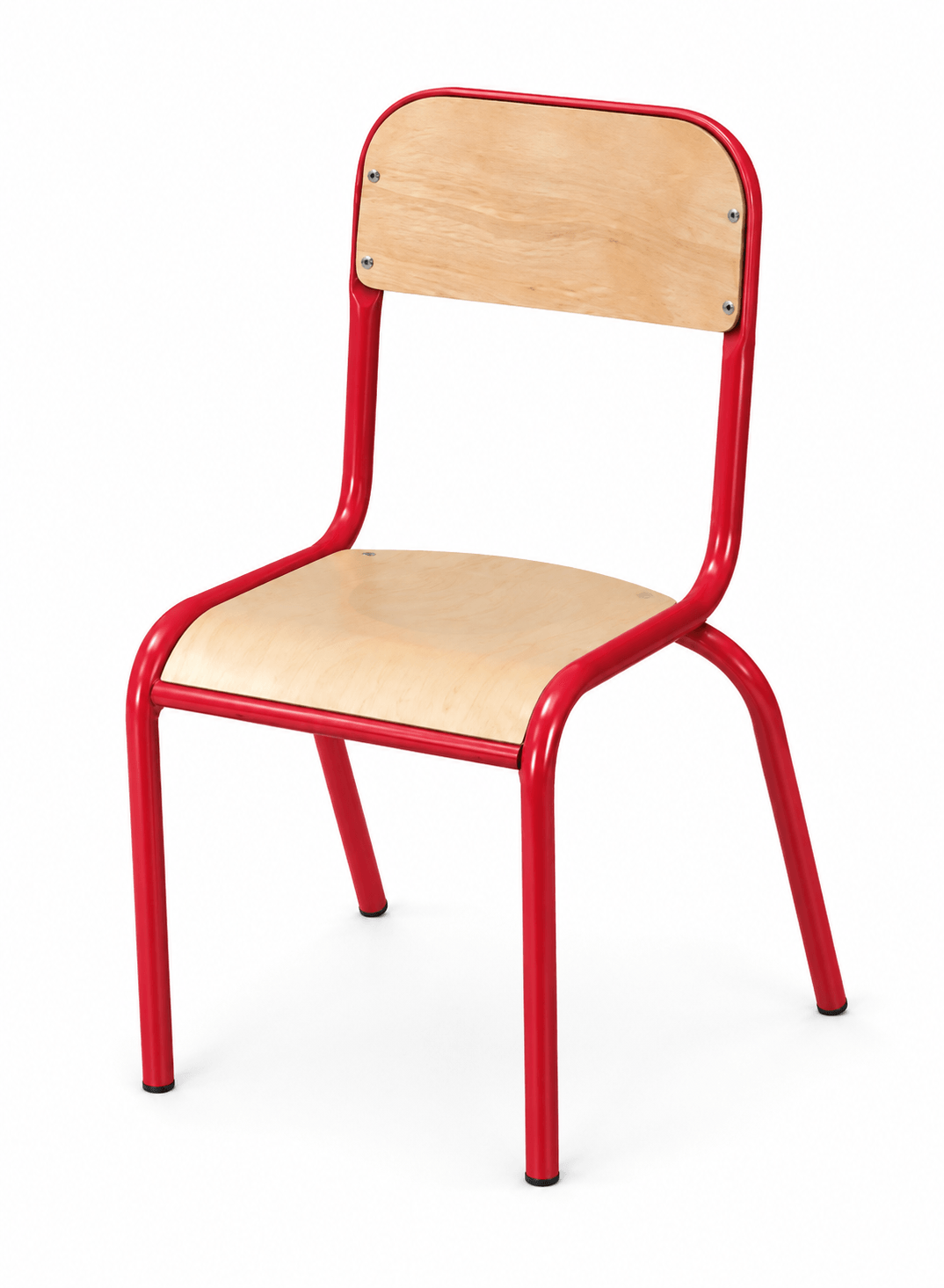 Chaise scolaire en bois H21 cm - T0 - Rouge
