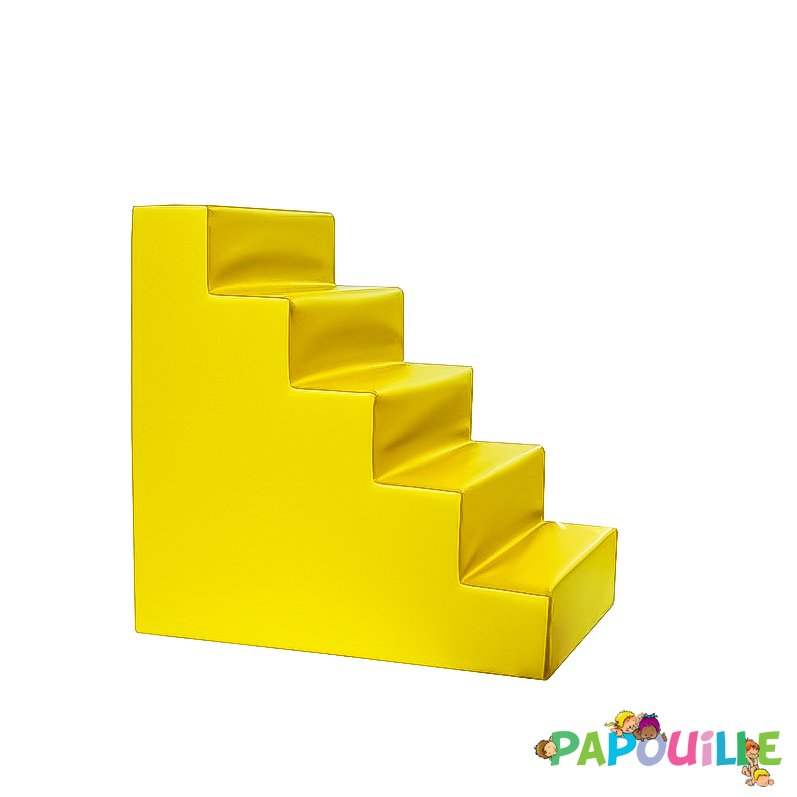 Escalier pour table de change en mousse imperméable jaune