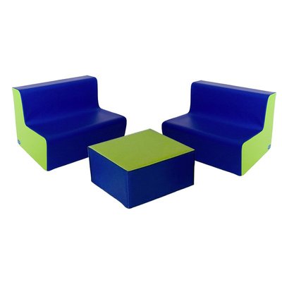 Mobilier - Meuble en mousse et Pouf - 2 Banquettes en mousse 2 places avec table hauteur 25 cm