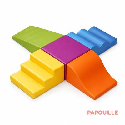 Motricité - Parcours de Motricité Crèche - Kit tipas apprentissage de la marche 5 modules en mousse pvc