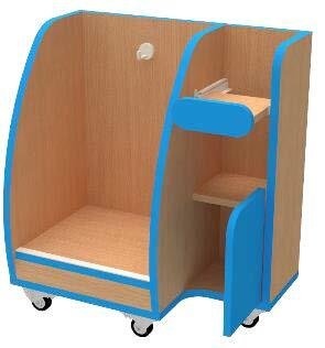 Change - Meuble à Langer crèche - Change debout ergonomique - crèche bleu