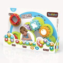Jouets - Jouets à Empiler ou à Encastrer - Jeu de formes et engrenages - jouet bébé educatif - jeu formes et empilage