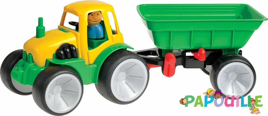 Jouets - Garages, Voitures et Circuits pour Enfant - Grand tracteur avec remorque enfant