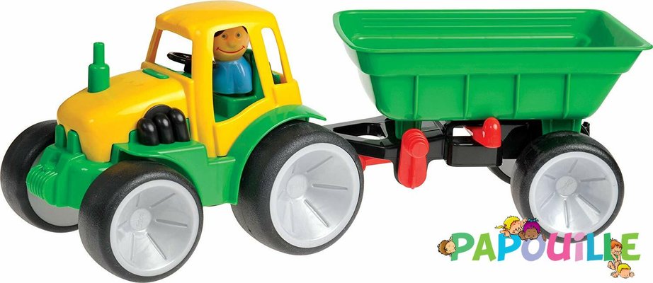 Jouets - Garages, Voitures et Circuits pour Enfant - Grand tracteur avec remorque enfant