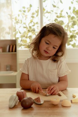 Jouets - Jouets d'Imitation et d'Imagination - Fruit à découper en bois