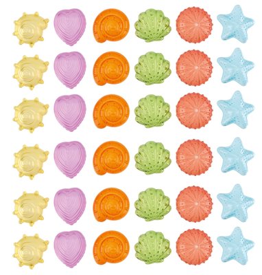 Motricité - Eveil Sensoriels et Tactiles - Coquillages sensoriels transparents - 36 pièces