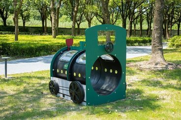 Mobilier - Aire de jeux et structure extérieure - Tunnel à ramper - Locomotive