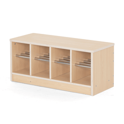 Mobilier - Banc vestiaire & Porte Manteaux - Banc vestiaire 8 casiers 80x33x35cm - Lupi
