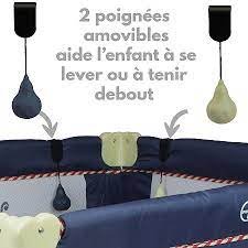 Couchage - Parc bébé Pliable, en Bois  - DE // Parc lit filet bébé pliant en tissu avec motif tortue