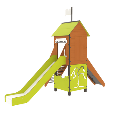 Mobilier - Aire de jeux et structure extérieure - Structure de jeux Grimpinat - Fixations courtes