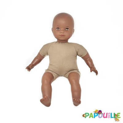 Jouets - Poupons, Peluches et Accessoires - Poupon corps mou sans cheveux africain 40cm