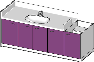 Change - Meuble à Langer crèche - Meuble à langer avec baignoire 240 cm