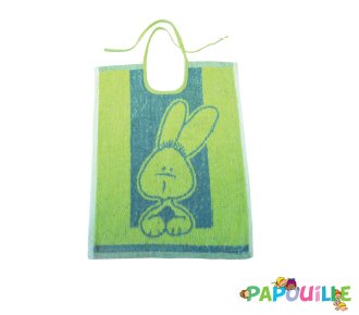 Repas - Bavoir - Lot de 6 bavoirs à lacets 30 x 40 cm coloris assortis lapin