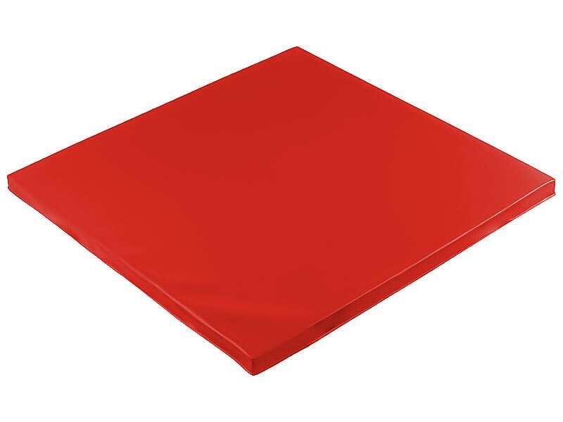 Tapis carré d'évolution en mousse pvc 130x130x2cm rouge