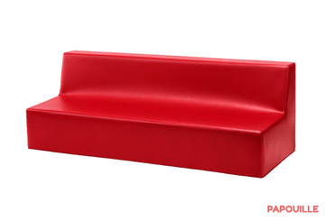 Mobilier - Meuble en mousse et Pouf - Banquette 2 ou 3 places 32cm rouge