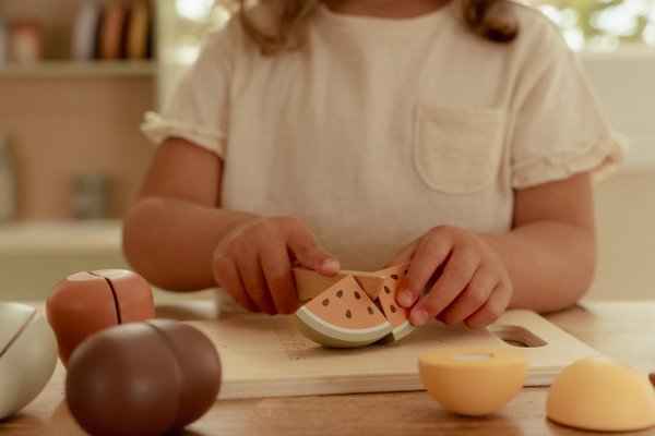 Jouets - Jouets d'Imitation et d'Imagination - Fruit à découper en bois