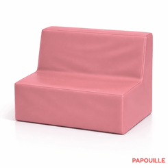 Mobilier - Meuble en mousse et Pouf - Banquette enfant 2 à 3 places en mousse pvc h. 25cm rose