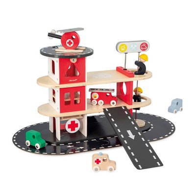 Jouets - Garages, Voitures et Circuits pour Enfant - Caserne de pompier enfant - bois