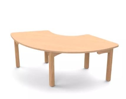 Mobilier - Table crèche et scolaire - Table en bois 1/3 anneau T0 - Naturel
