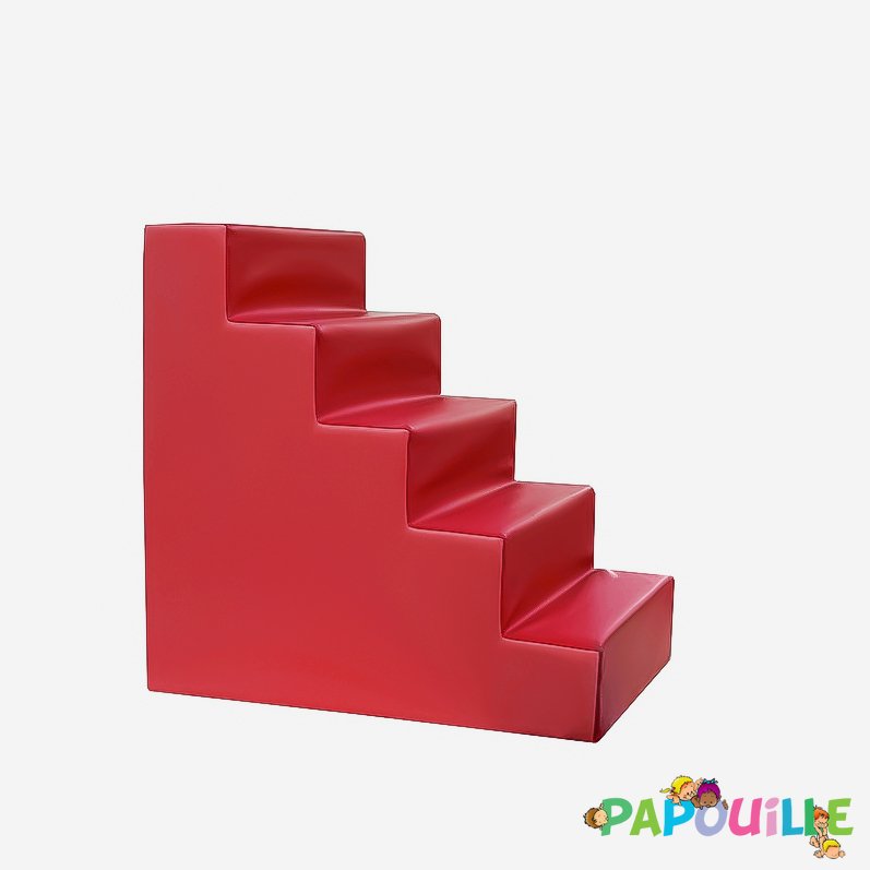 Escalier pour table de change en mousse imperméable rouge