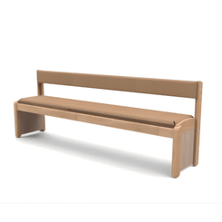 Mobilier - Banc vestiaire & Porte Manteaux - Banc en bois avec dossier naturel wkc
