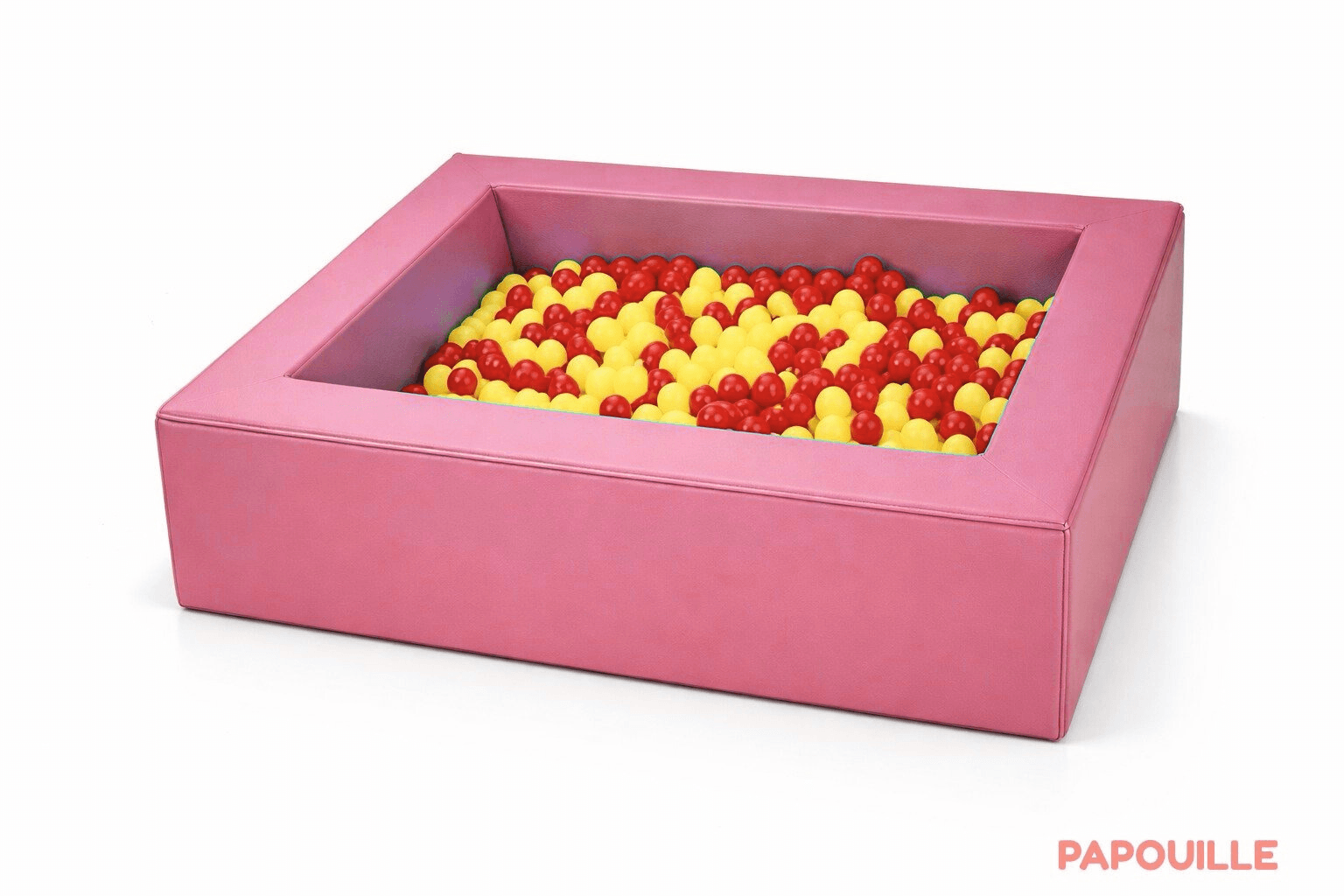 Piscine à balles en mousse revêtement pvc 140 x 140 cm fuchsia