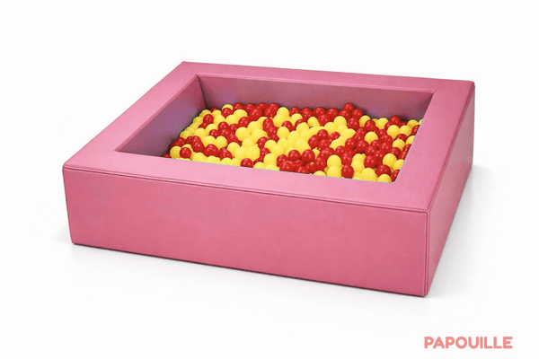Motricité - Piscine à balles - Piscine à balles en mousse revêtement pvc 140 x 140 cm fuchsia